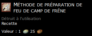 Méthode de préparation de feu de camp de frêne