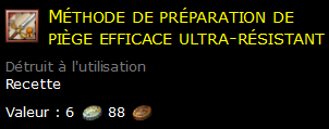 Méthode de préparation de piège efficace ultra-résistant