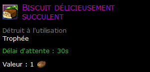 Biscuit délicieusement succulent