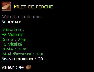 Filet de perche