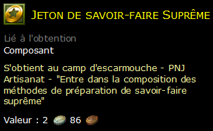 Jeton de savoir-faire Suprême