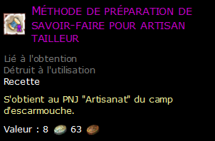 Méthode de préparation de savoir-faire pour artisan tailleur