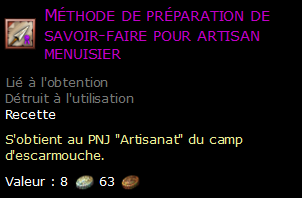 Méthode de préparation de savoir-faire pour artisan menuisier