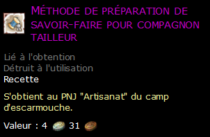 Méthode de préparation de savoir-faire pour compagnon tailleur