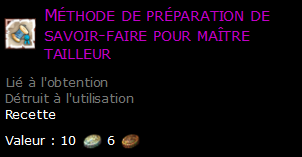 Méthode de préparation de savoir-faire pour maître tailleur