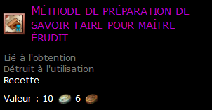 Méthode de préparation de savoir-faire pour maître érudit