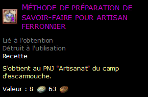 Méthode de préparation de savoir-faire pour artisan ferronnier