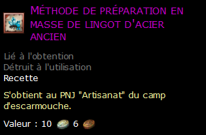 Méthode de préparation en masse de lingot d'acier ancien