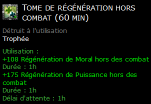 Tome de régénération hors combat (60 min)