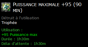 Puissance maximale +95 (90 min)