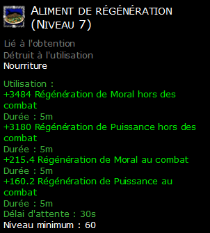 Aliment de régénération (Niveau 7)