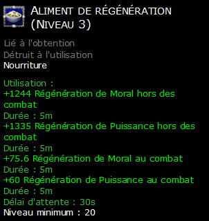 Aliment de régénération (Niveau 3)