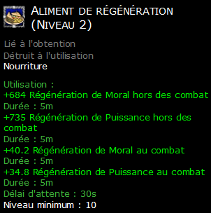 Aliment de régénération (Niveau 2)