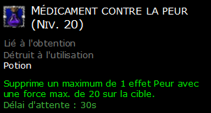 Médicament contre la peur (Niv. 20)