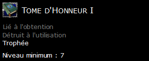 Tome d'Honneur I