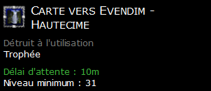 Carte vers Evendim - Hautecime