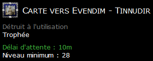 Carte vers Evendim - Tinnudir