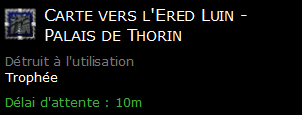 Carte vers l'Ered Luin - Palais de Thorin