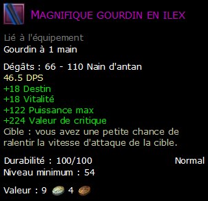 Magnifique gourdin en ilex