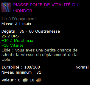 Masse polie de vitalité du Gondor