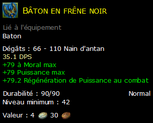 Bâton en frêne noir