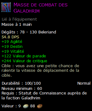 Masse de combat des Galadhrim