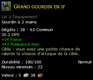 Grand gourdin en if