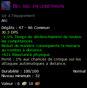 Bel arc en lebethron