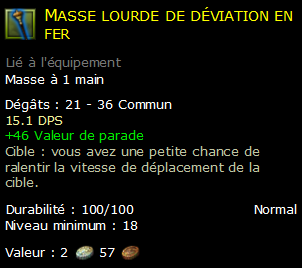 Masse lourde de déviation en fer