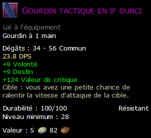 Gourdin tactique en if durci