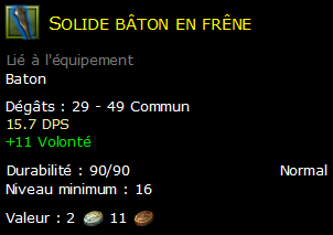 Solide bâton en frêne