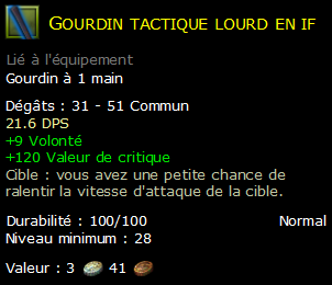 Gourdin tactique lourd en if