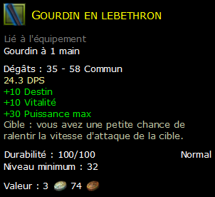 Gourdin en lebethron