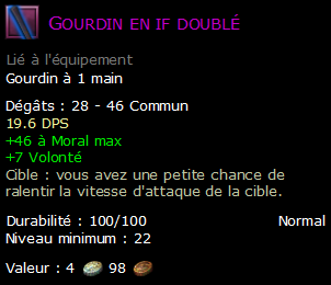 Gourdin en if doublé