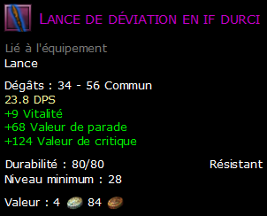 Lance de déviation en if durci