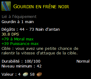 Gourdin en frêne noir