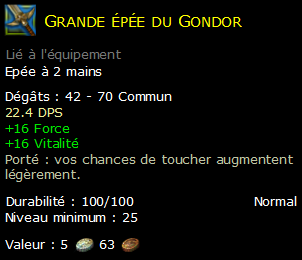 Grande épée du Gondor