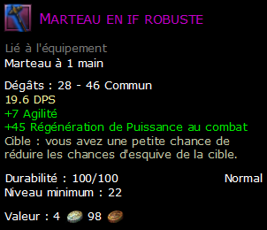 Marteau en if robuste