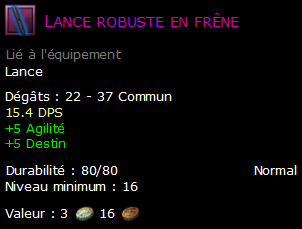 Lance robuste en frêne