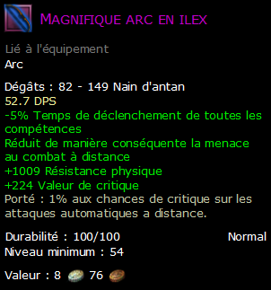 Magnifique arc en ilex