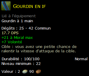 Gourdin en if