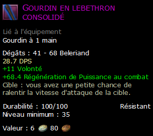 Gourdin en lebethron consolidé