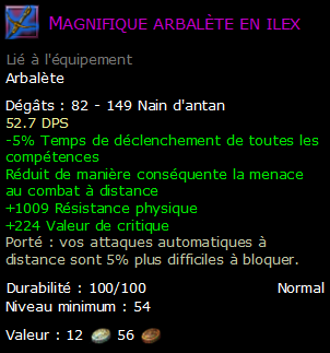 Magnifique arbalète en ilex