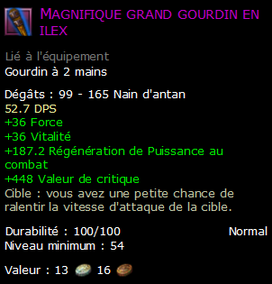 Magnifique grand gourdin en ilex