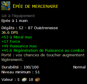 Epée de mercenaire