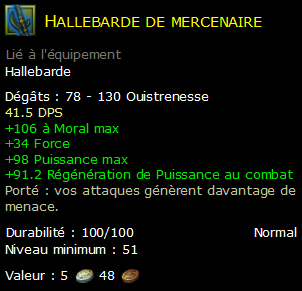 Hallebarde de mercenaire