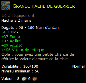 Grande hache de guerrier