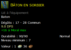 Bâton en sorbier