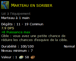 Marteau en sorbier