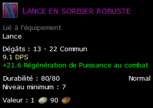 Lance en sorbier robuste